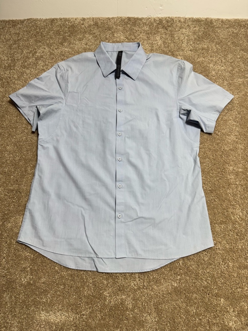 lululemon athletica Pale Blue Short-Sleeve Button-Down Shirt